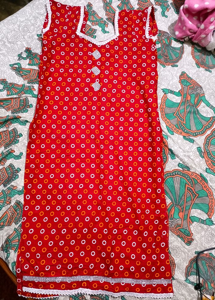 New Red Kurti
