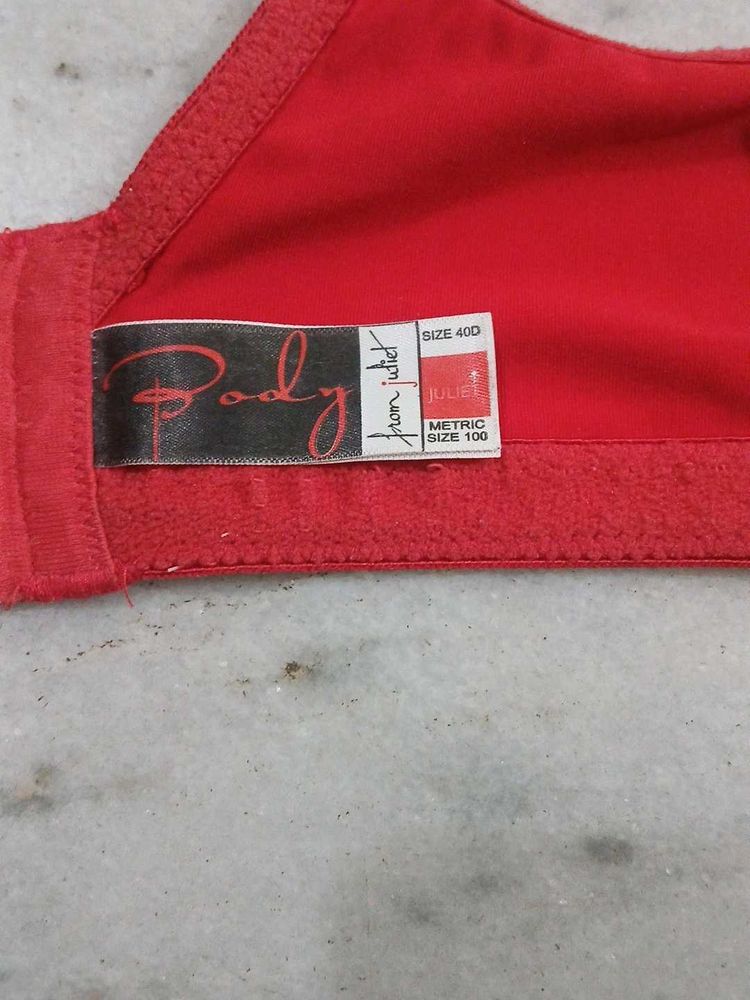 Red Padded Bra