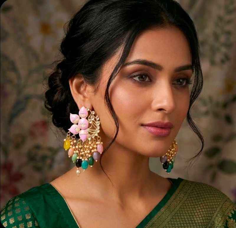 Exquisite Floral Jhumka Earrings
