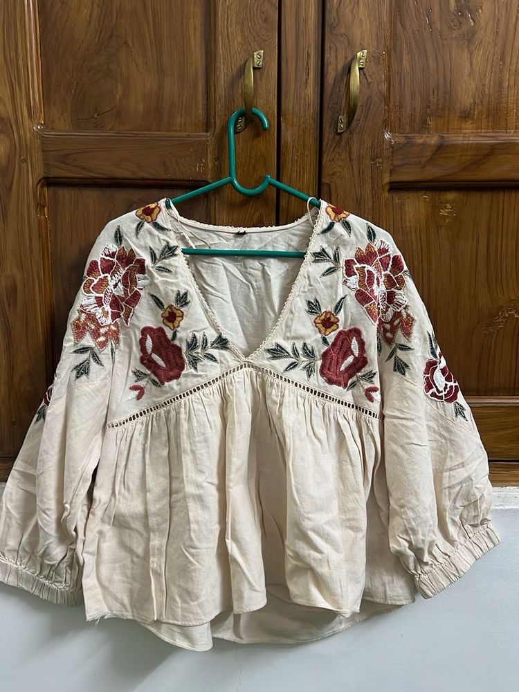Embroidered Boho Blouse
