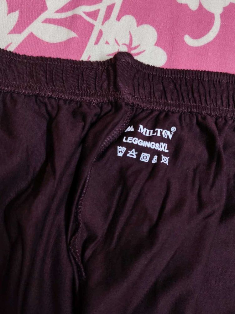 New 3xl Milton Burgundy Leggings