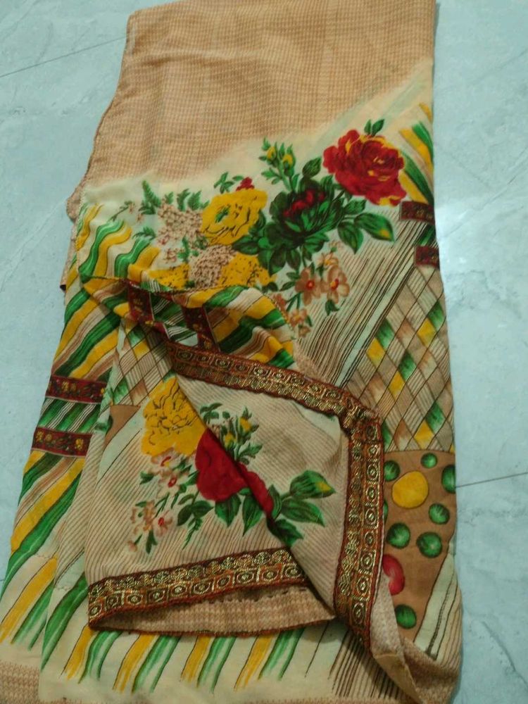 Elegant Peach Patterned Dupatta