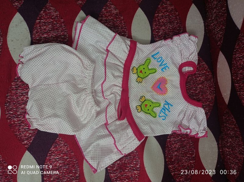 0-3 Months Baby Girl Night Suit