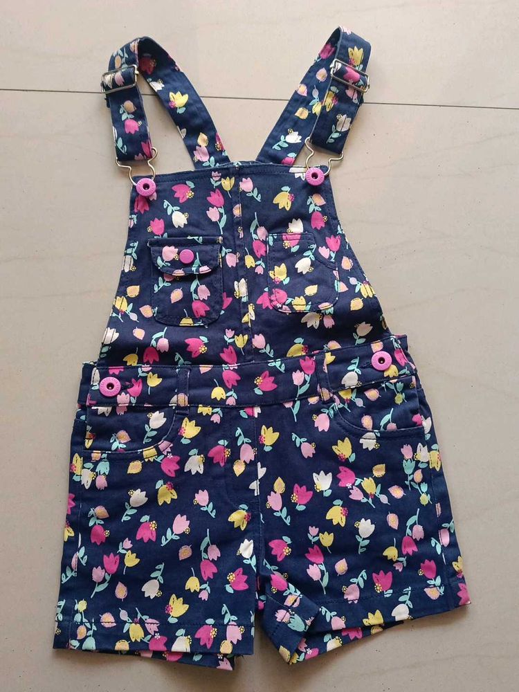 Cute Floral Baby Girl Overalls