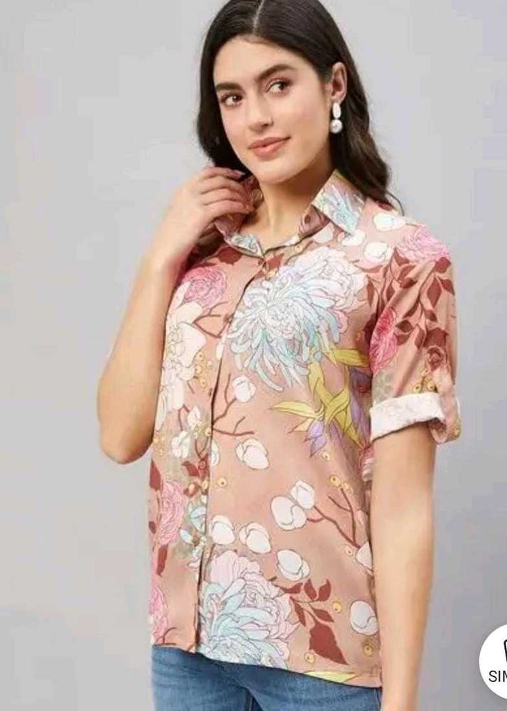 Floral Print Button-Up Shirt