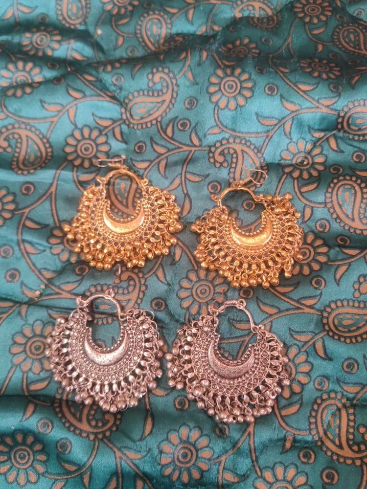 combo🫰Boho Jhumka Earrings Set   free surprise gi