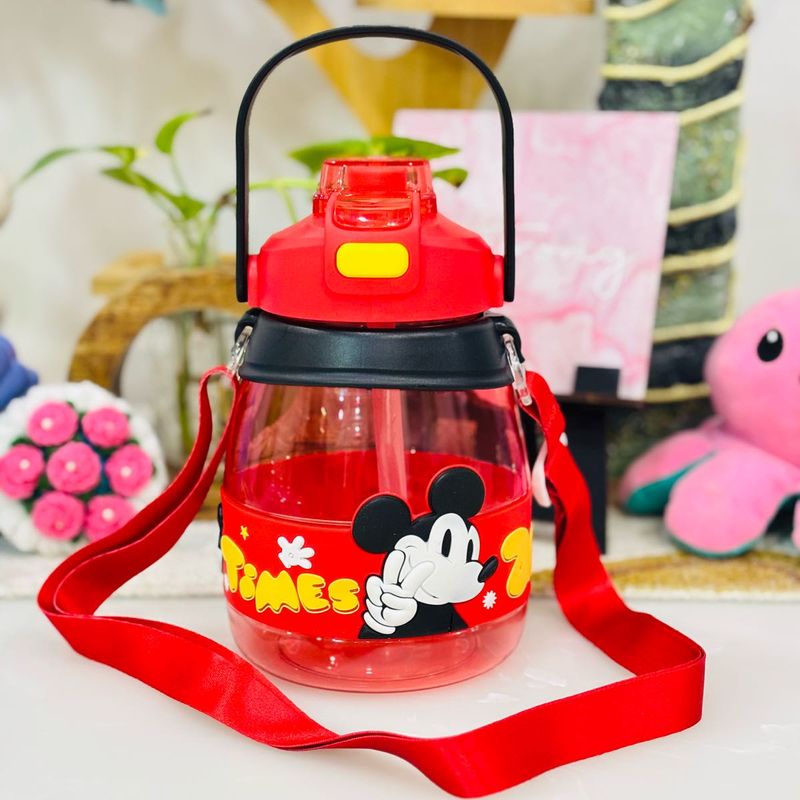 Mickey Mouse Water Bottle with Strap
