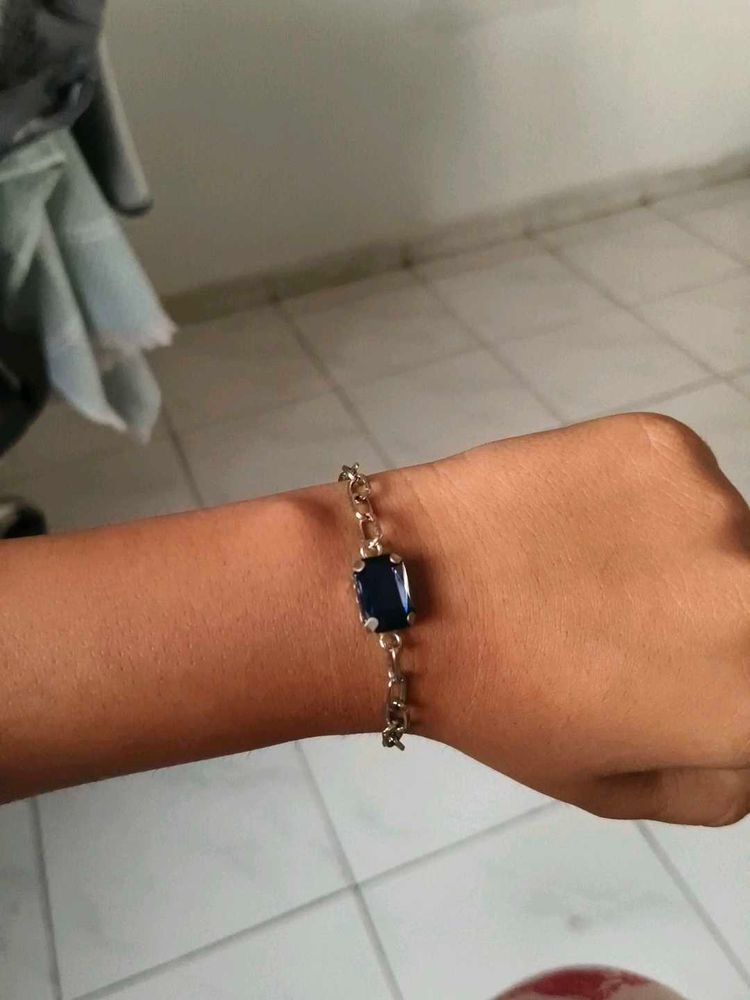 Elegant Blue Gemstone Bracelet