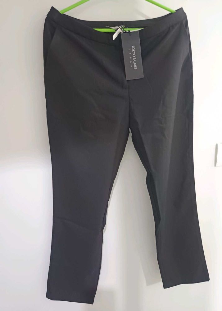 Tokyo Talkies Women Black Straight Fit Trousers