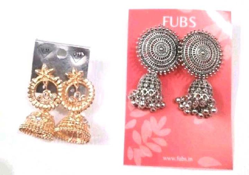 Stylish Jhumka Earrings Set Pack Of 2