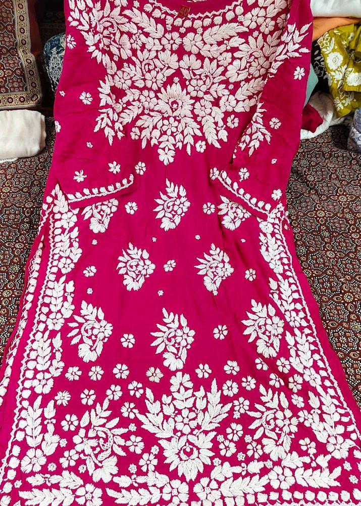 Lucknowi modal 6d work kurtis