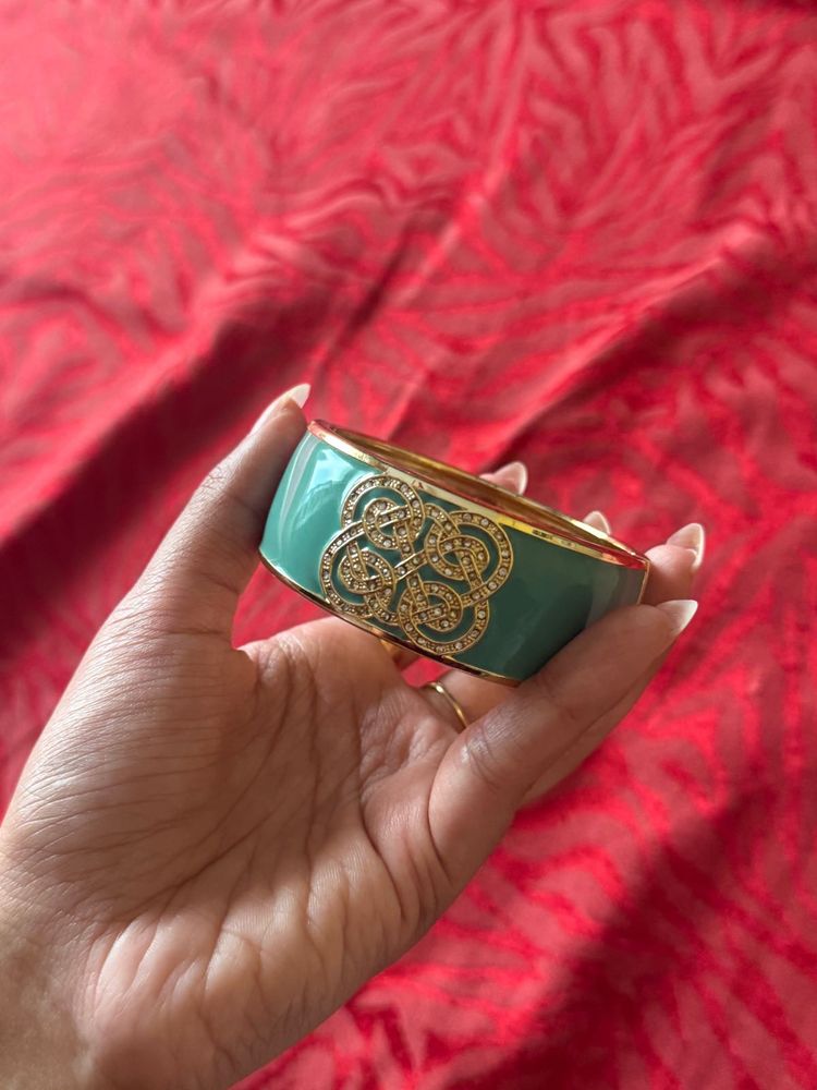 Elegant Teal &amp; Gold Bracelet