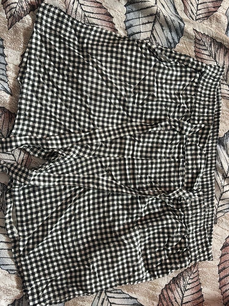 Gingham Print Shorts