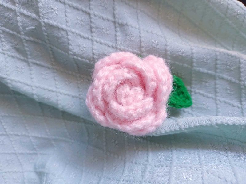 Handmade Red Rose Keychain