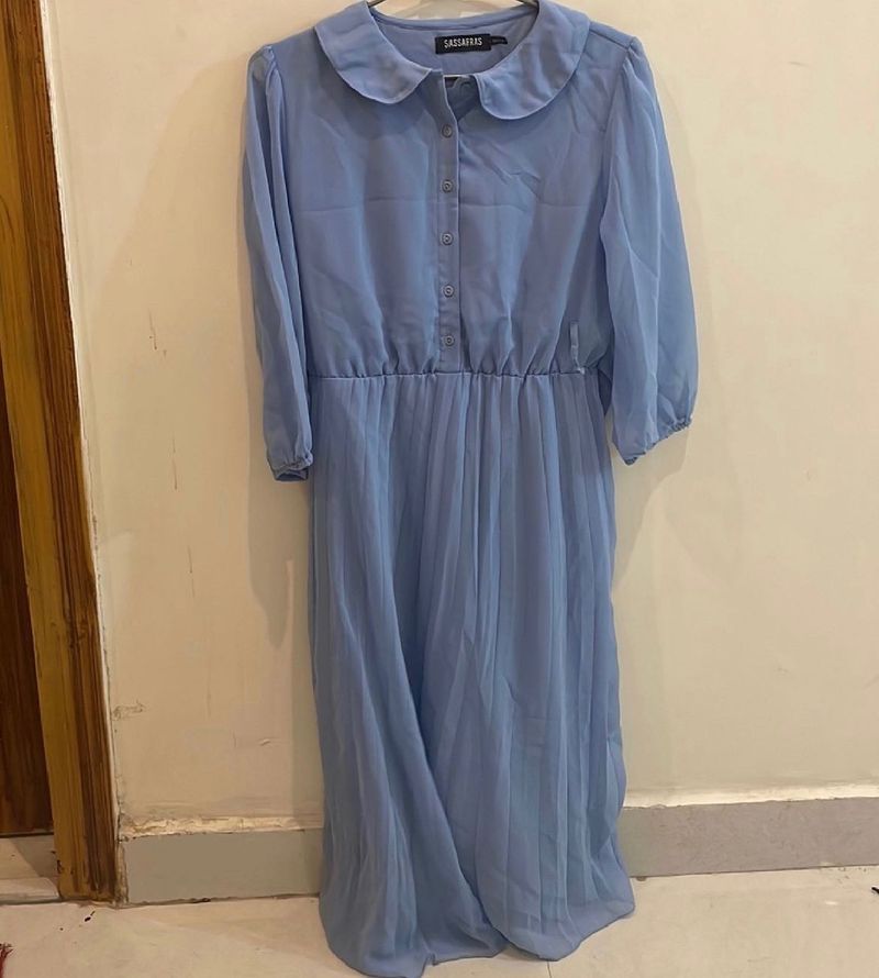 Blue Peter Pan Collar Dress