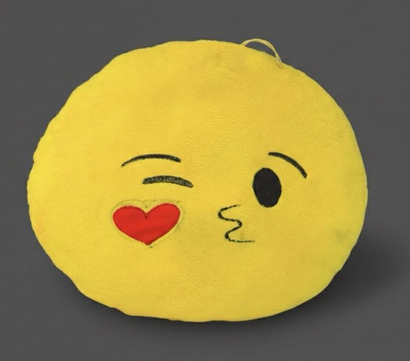 big size Emoji Heart Eyes Kiss Plush Pillow