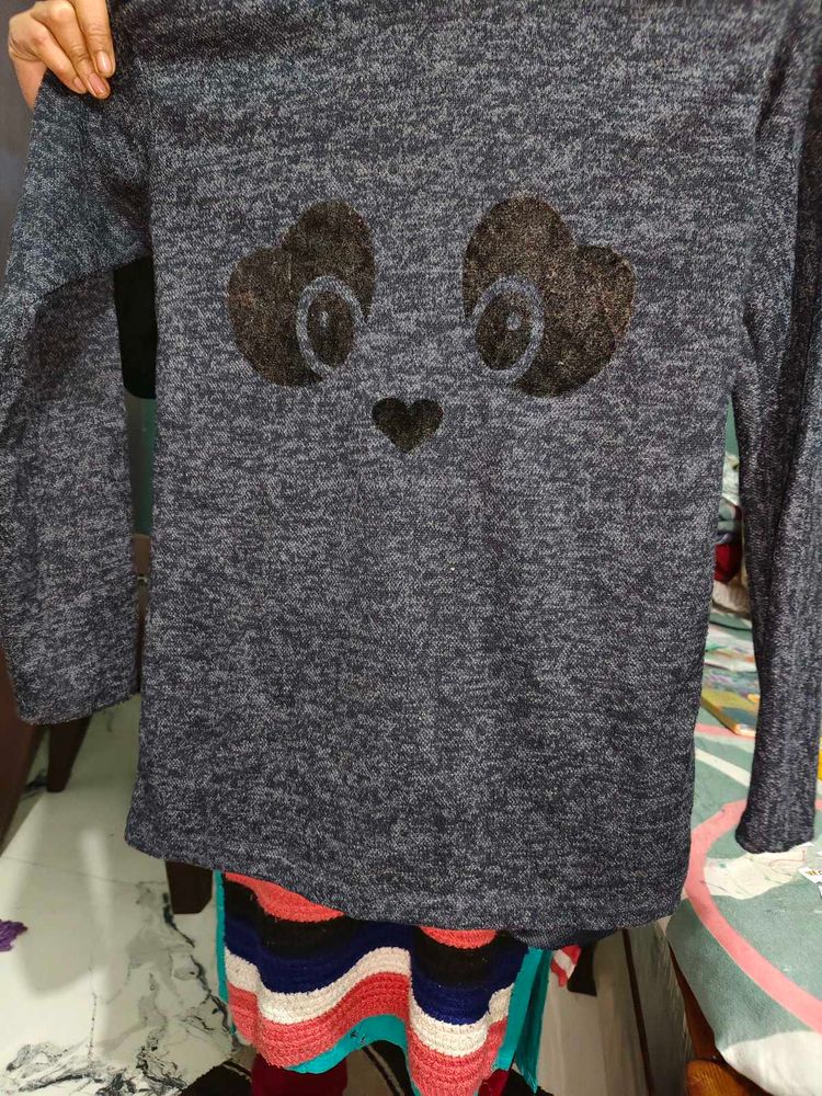 Cute Panda Long Sleeve Top
