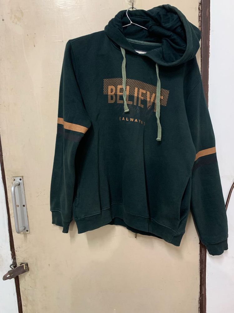 women Dark Green "Believe" Hoodie