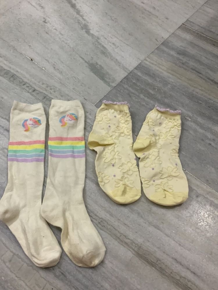 Cute Unicorn &amp; Floral Socks