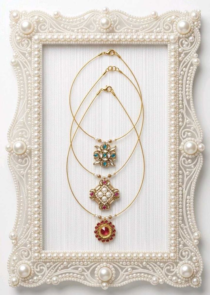 Elegant Pearl Beaded Necklaces Set