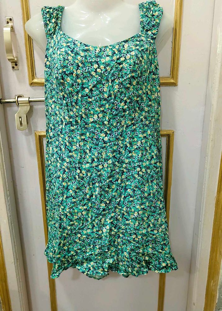 Charming Floral Print Mini Dress