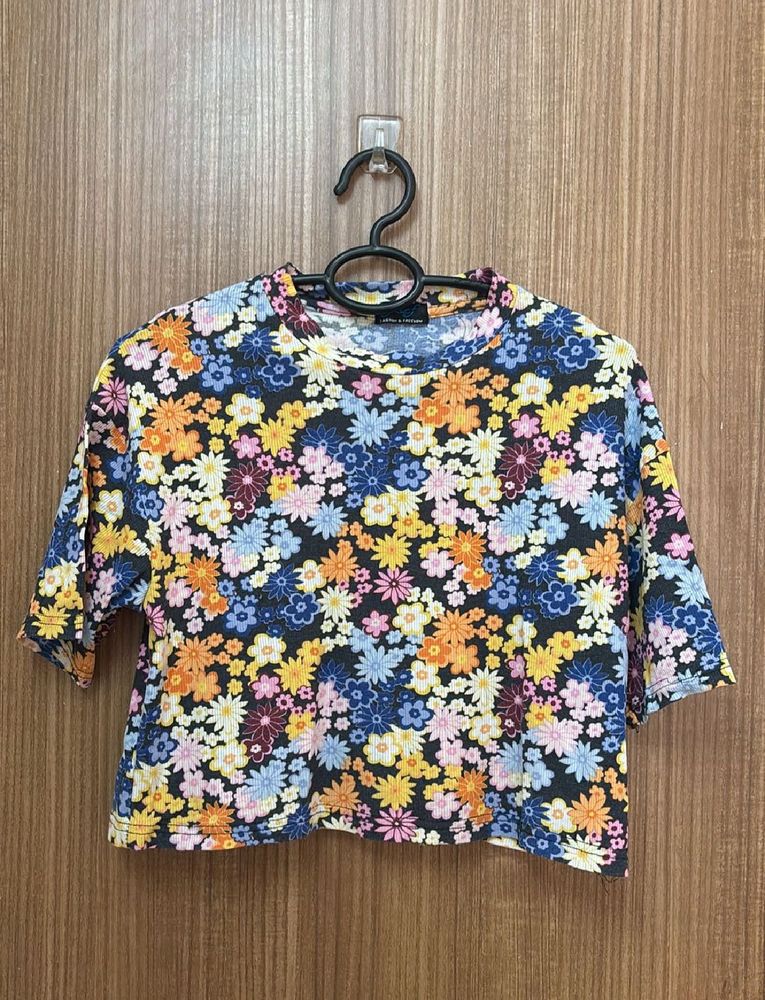 Floral Slim Fit T-shirt For Women