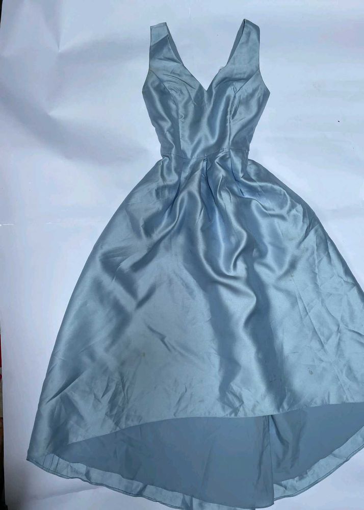 Elegant High-Low Satin Dress