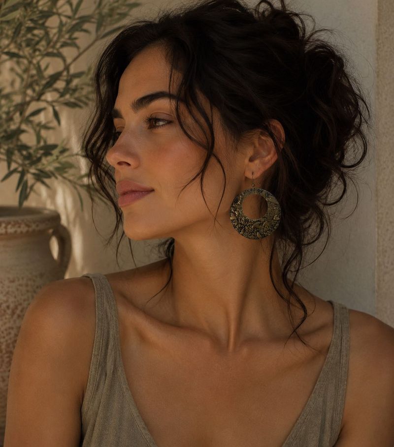 Boho Dangle Earrings With Floral Pattern