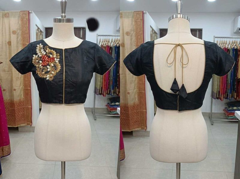 Black Embroidered Blouse