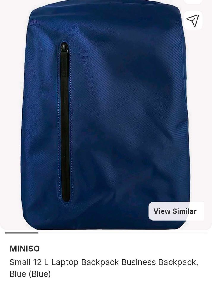 Miniso Blue Laptop Backpack