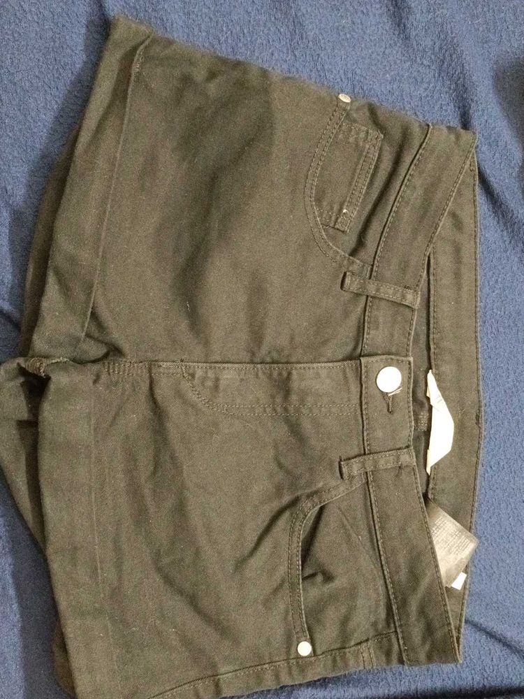 Black  Denim Shorts