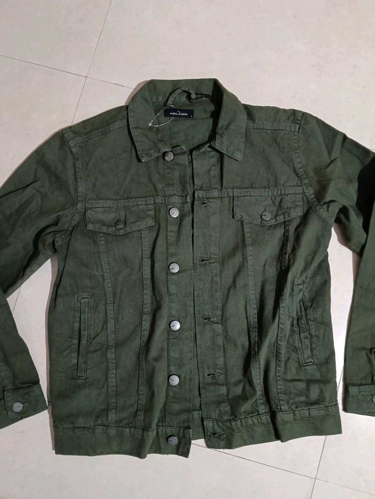 Men's Green Denim Jacket