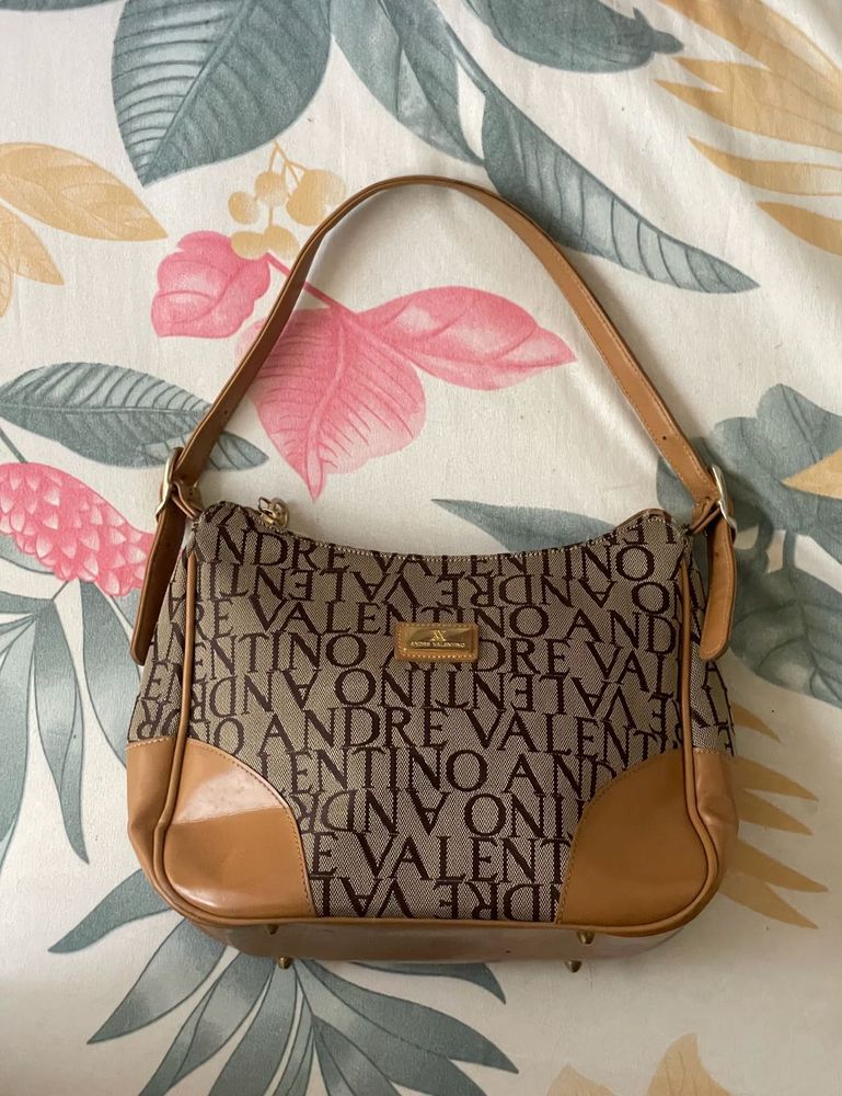 Authentic Andre Valentino Monogram Shoulder Bag -