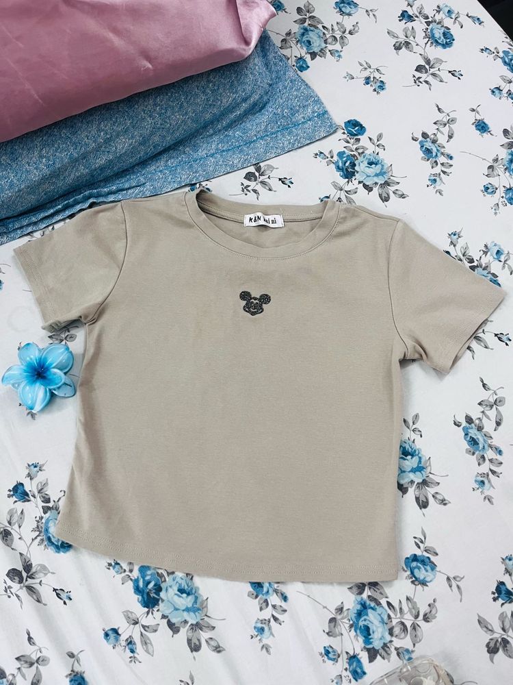 Premium Pinteresty Korean fitted crop top