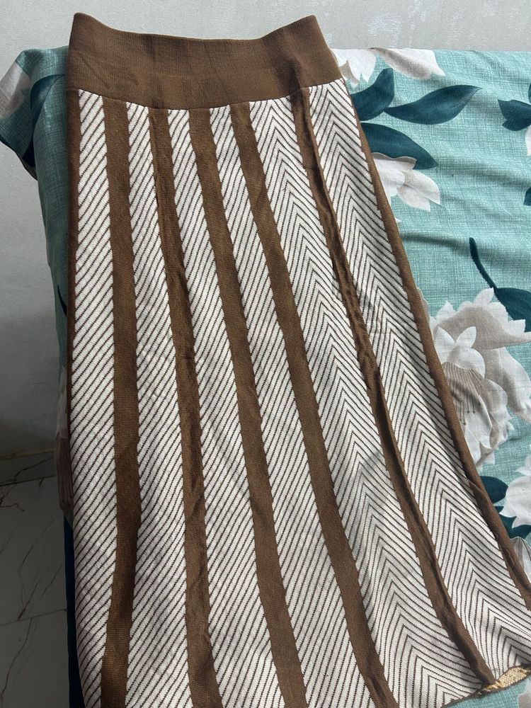 Striped Midi Skirt
