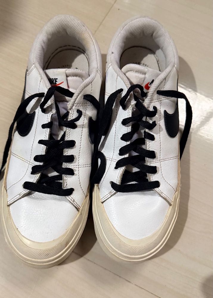 Nike White Leather Sneakers