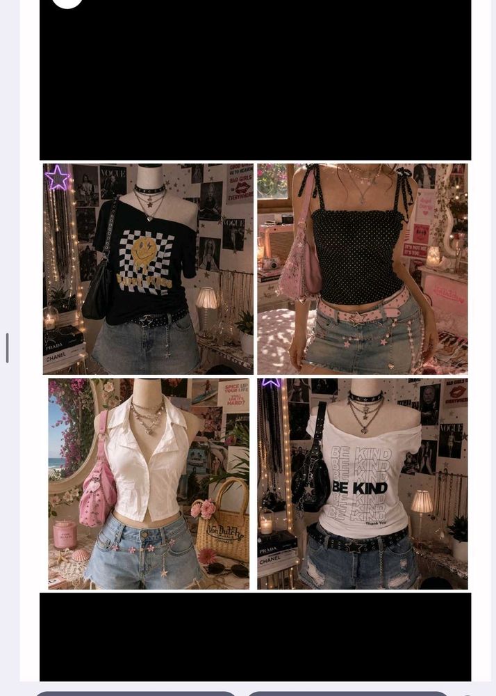 Y2K Aesthetic Tops Bundle
