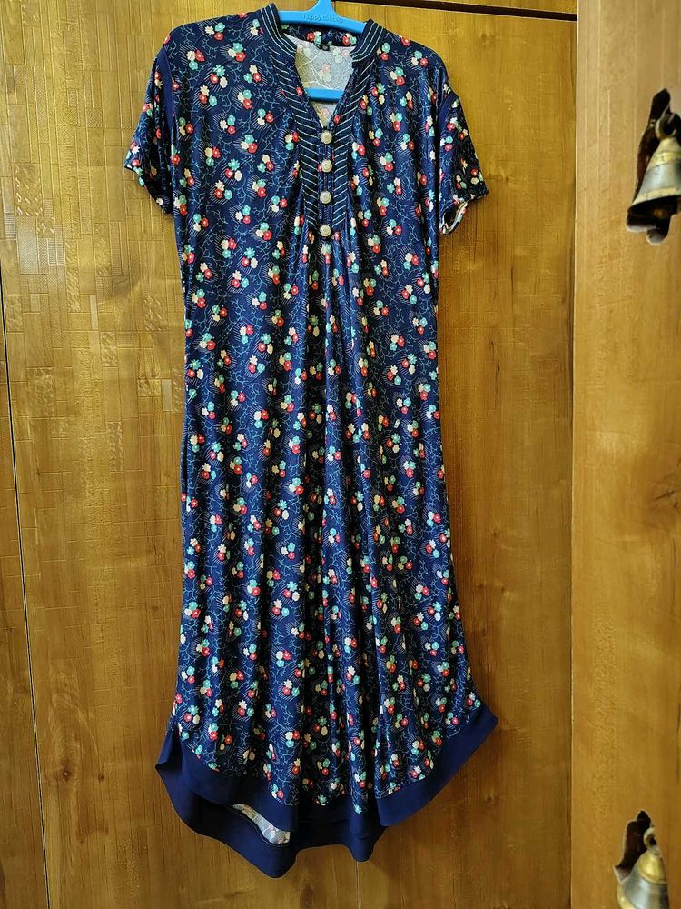 🔥Navy Blue Floral Print Kurta