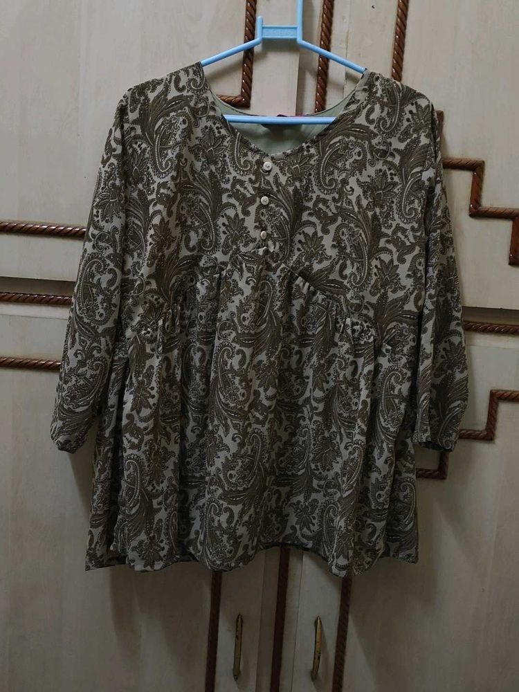 Stylish Paisley Print Tunic Top