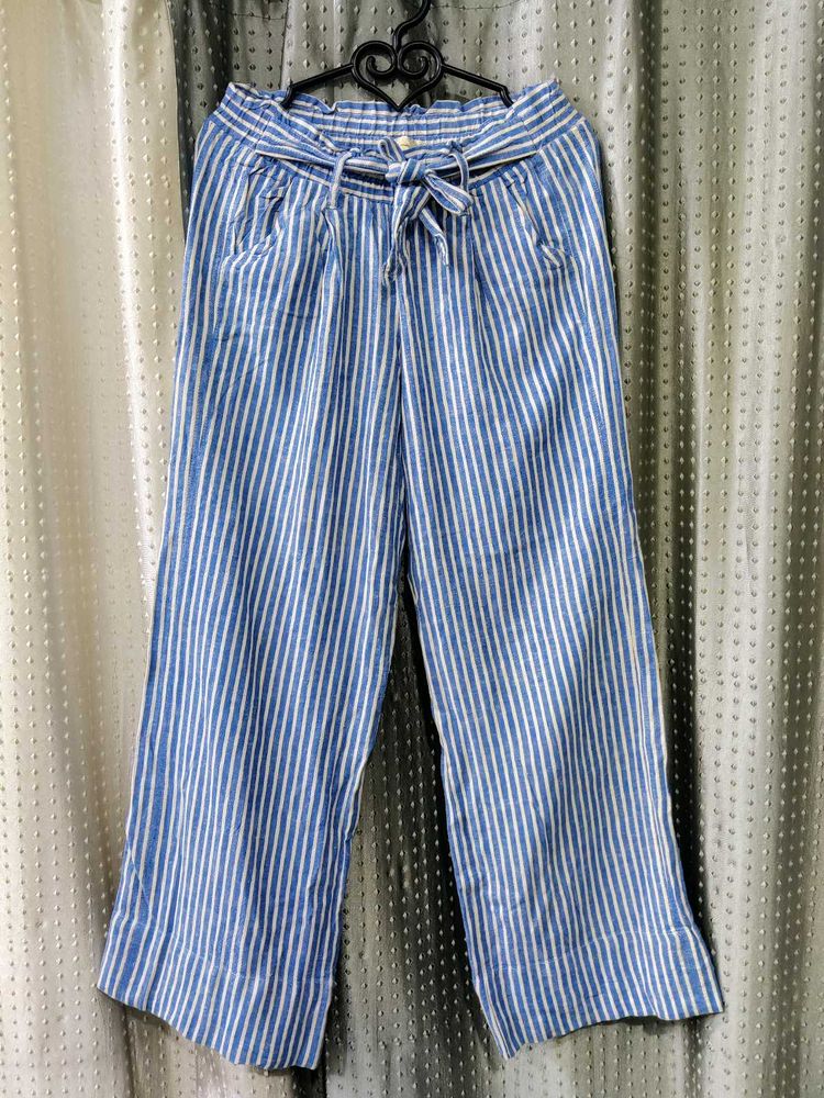 Striped Wide-Leg Pants