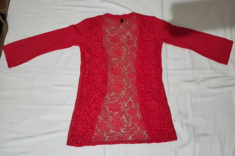 Maroon Embroidered shrug