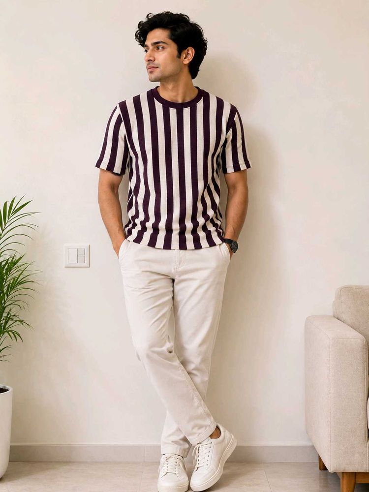 Men's Striped Casual T-Shirt