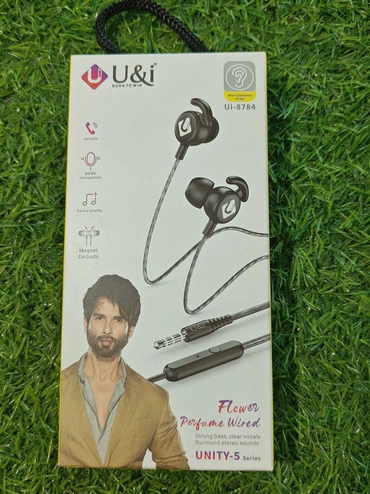 flower perfume wired Earphones black