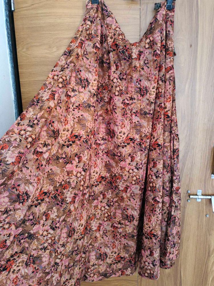 Bohemian Floral Print Maxi Skirt