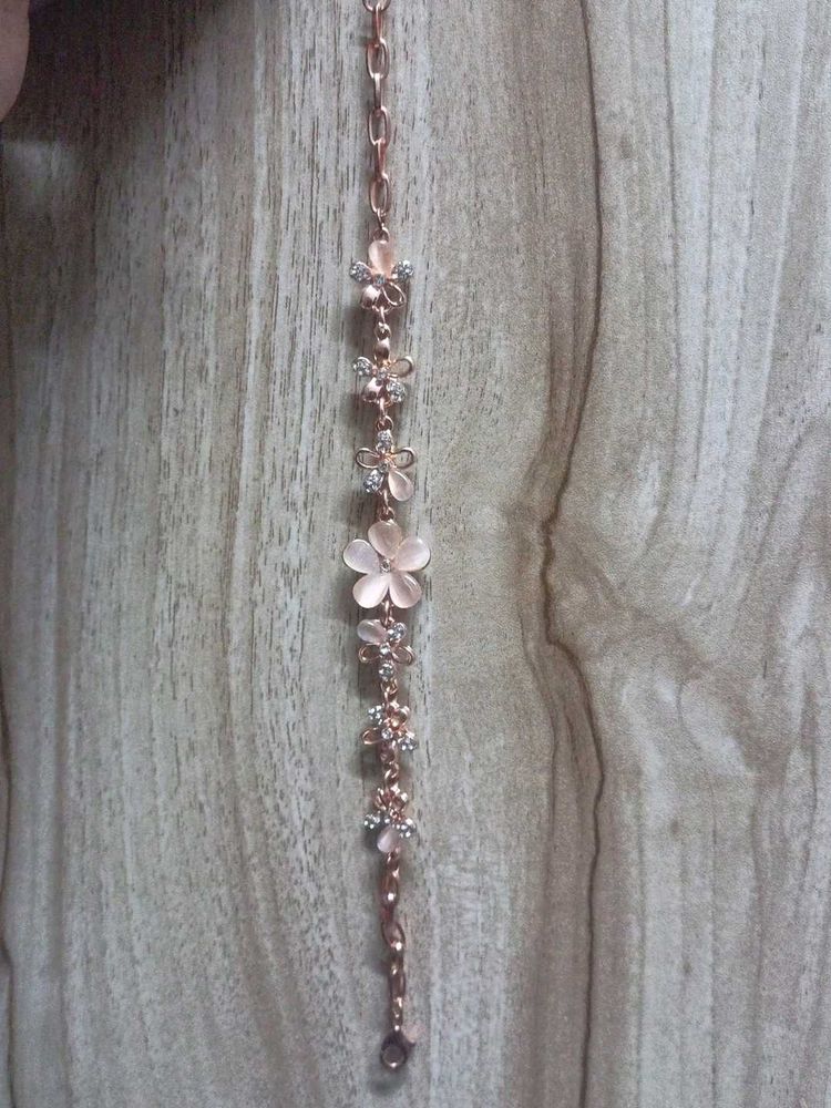 Rose Gold Floral Bracelet
