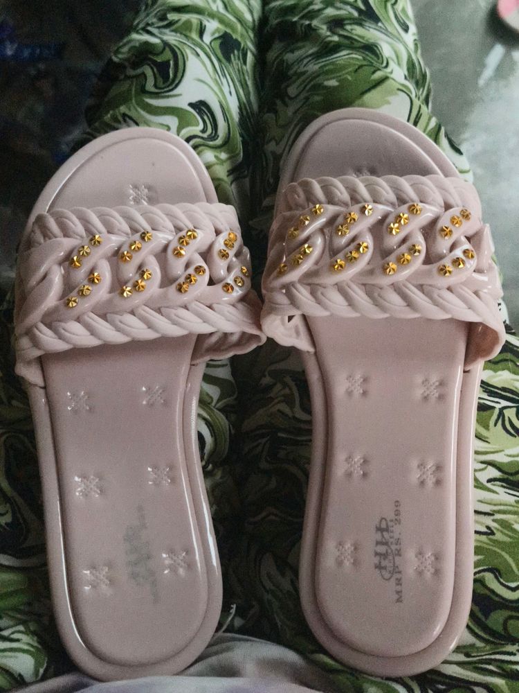 Peach Colour Slippers 39 No