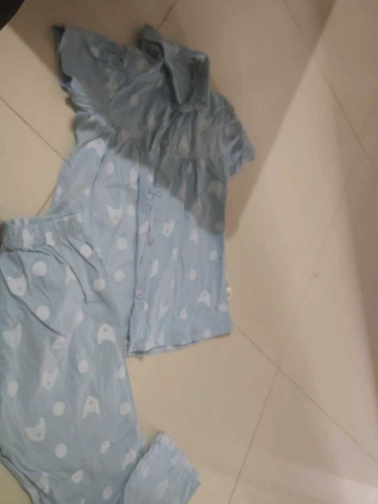 Cute Cat Print Pajama Set