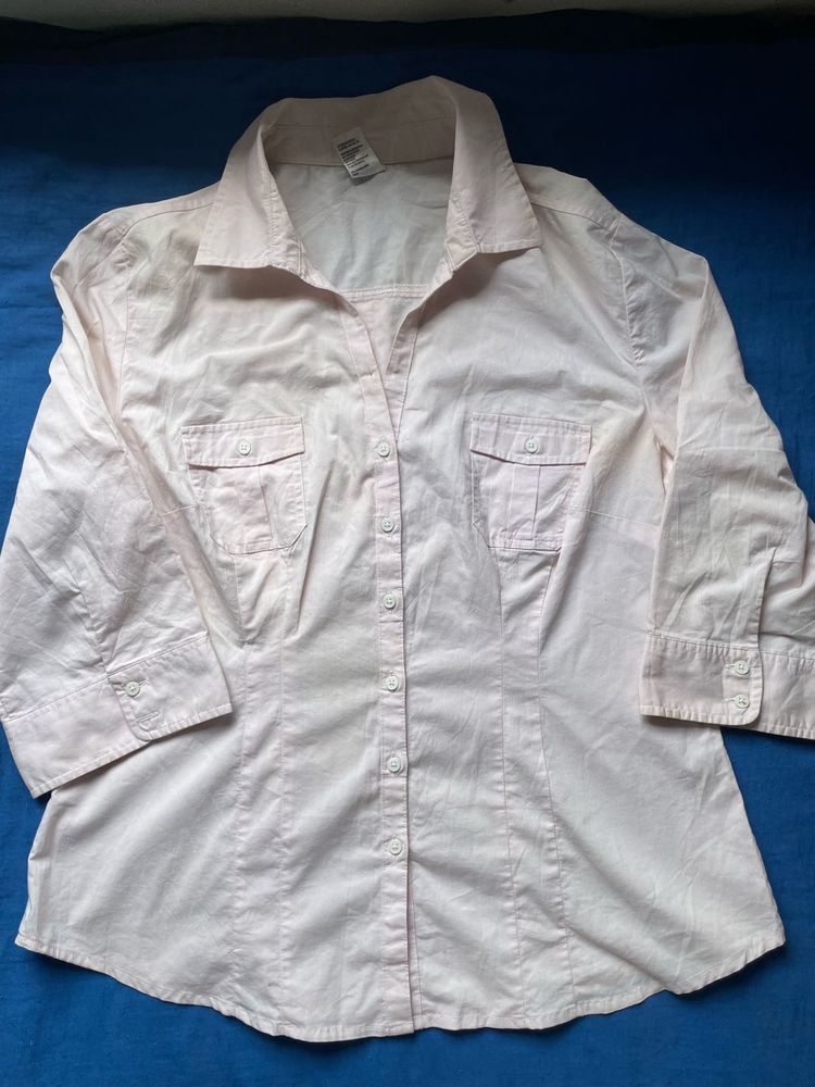 Light Pink Button-Up Blouse