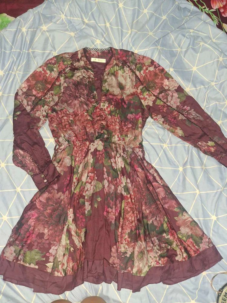 Boho Floral Print Midi Dress