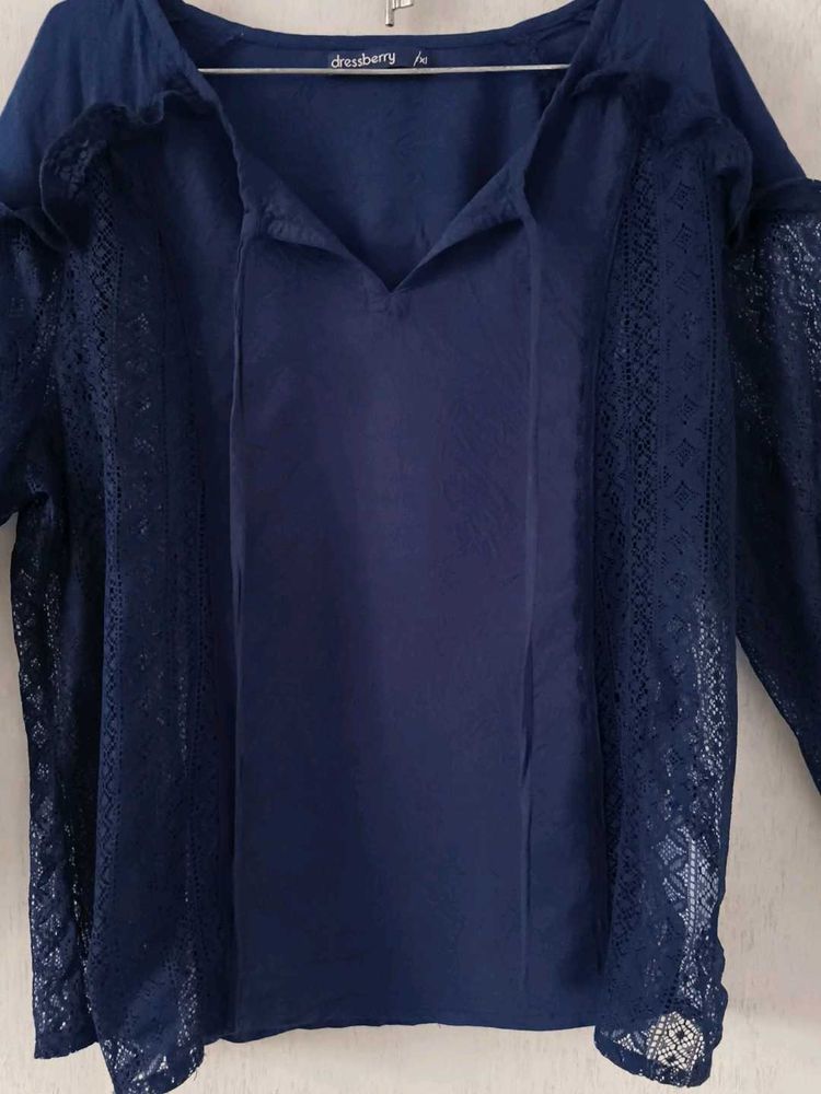 Navy Blue DressBerry Top